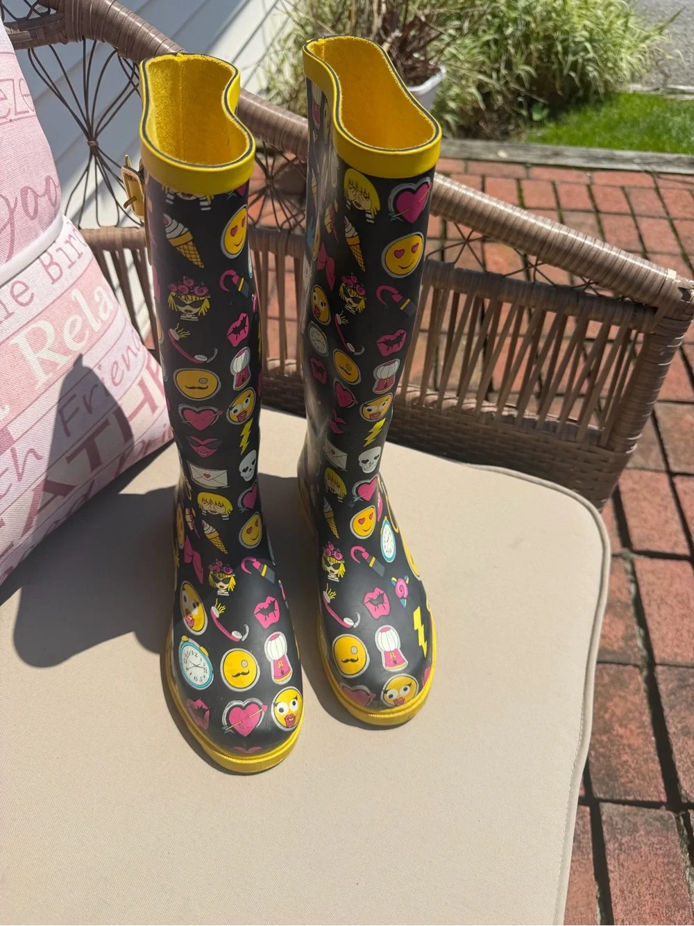 Betsy Johnson Emoji Rain Boots